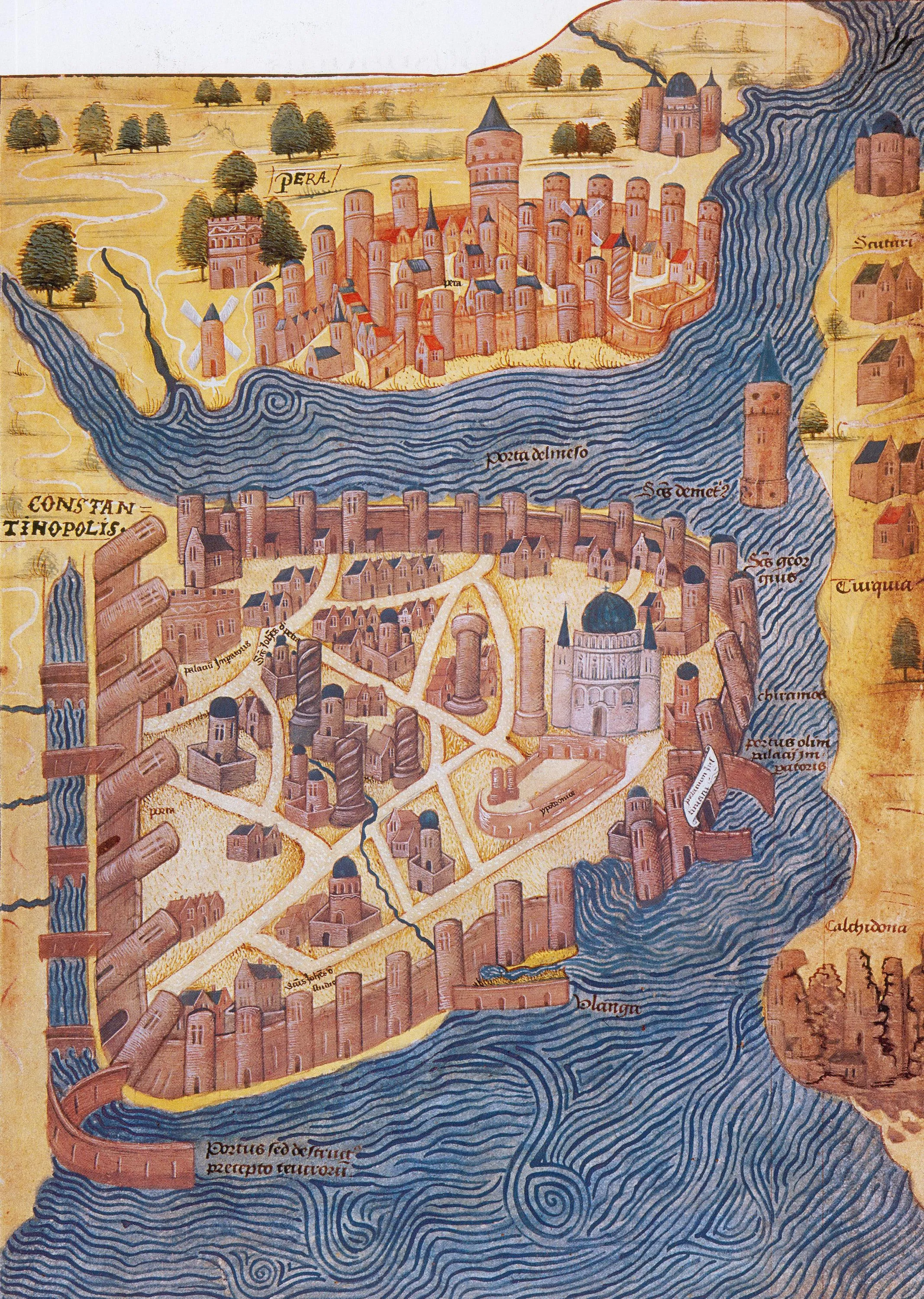 Carte Constantinople 1485