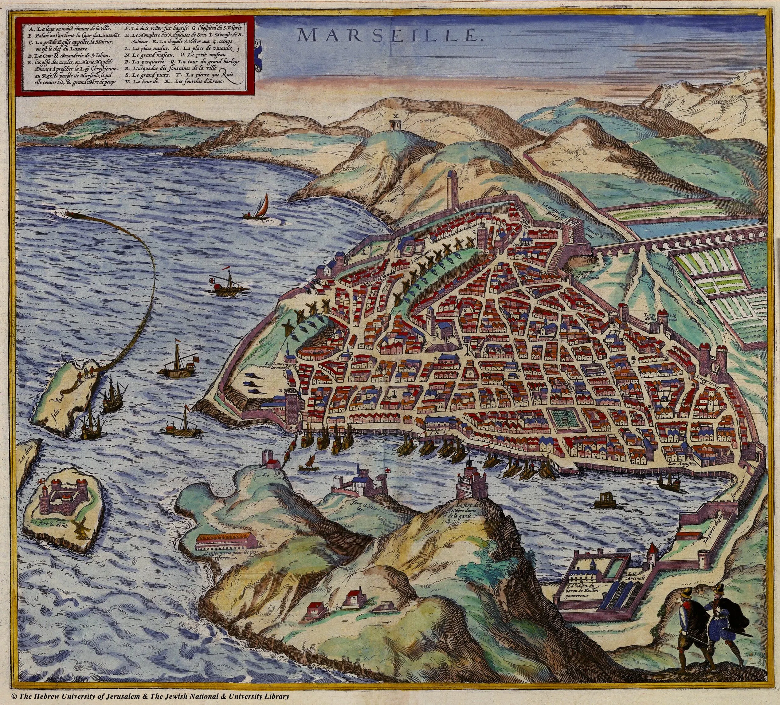 Carte Marseille 1575