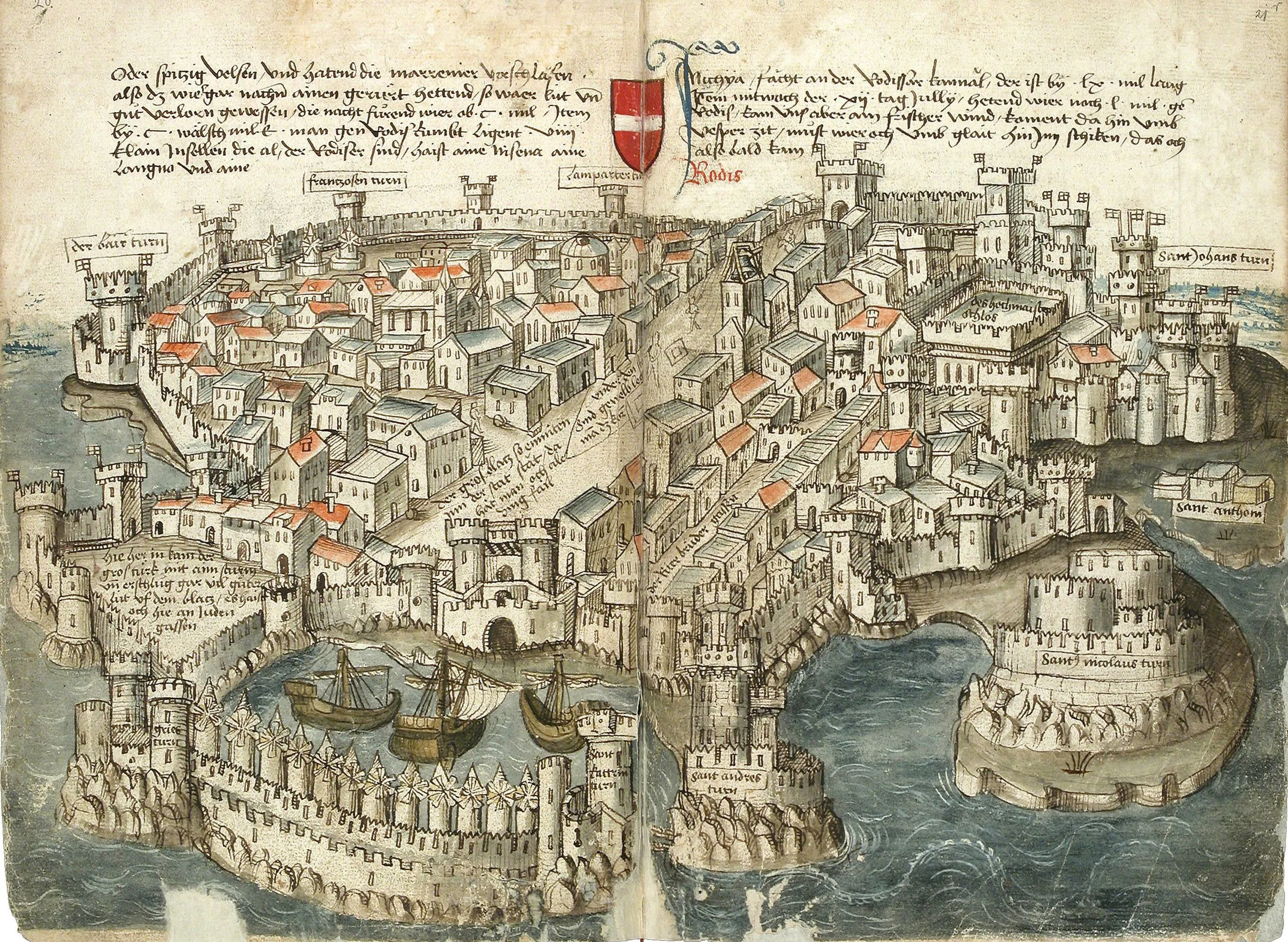 Carte Rhodes 1490