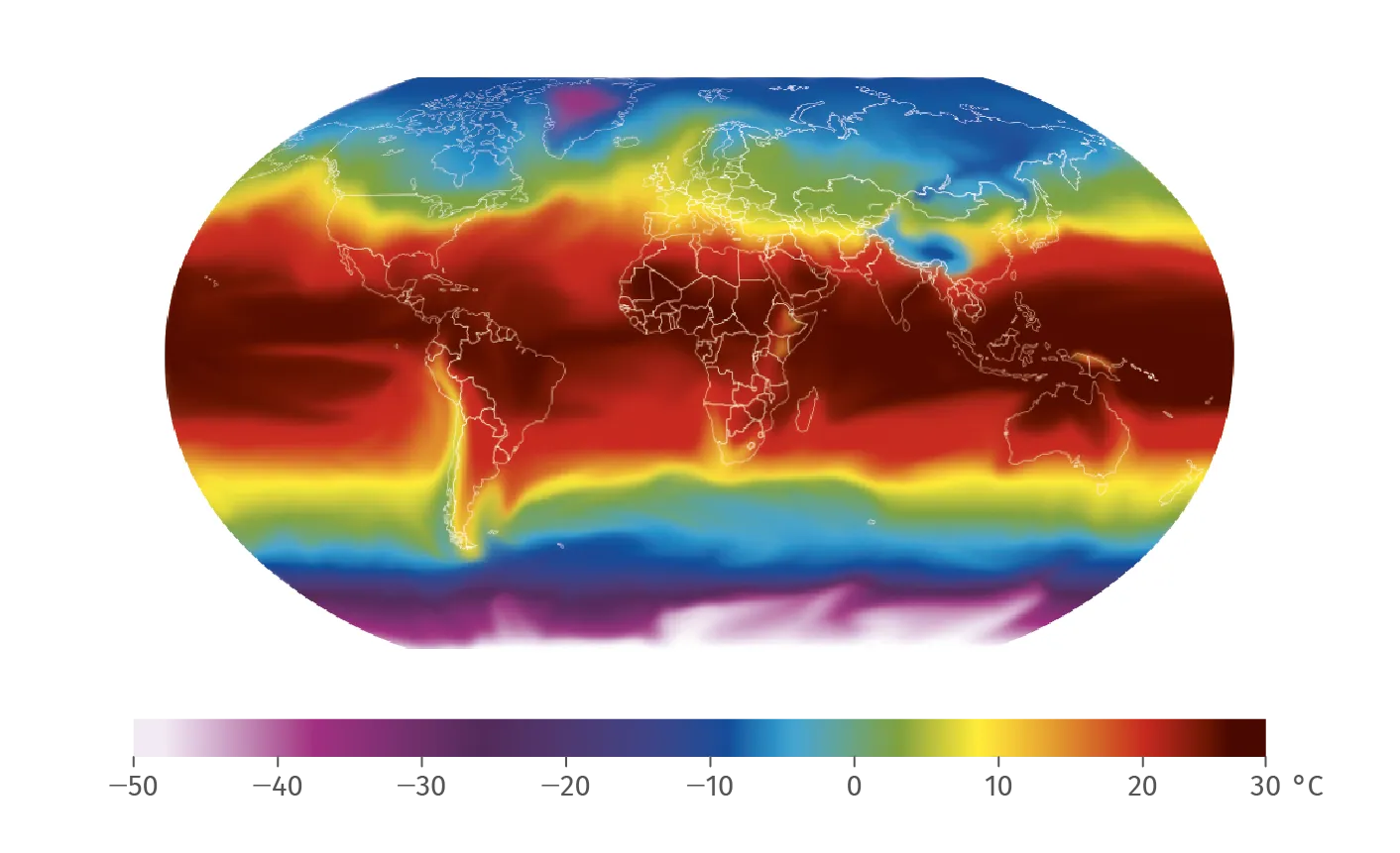 Carte mondiale des températures