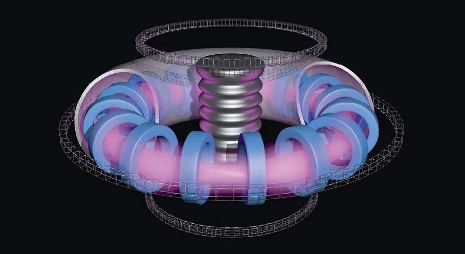 Représentation artistique d'un réacteur à fusion nucléaire