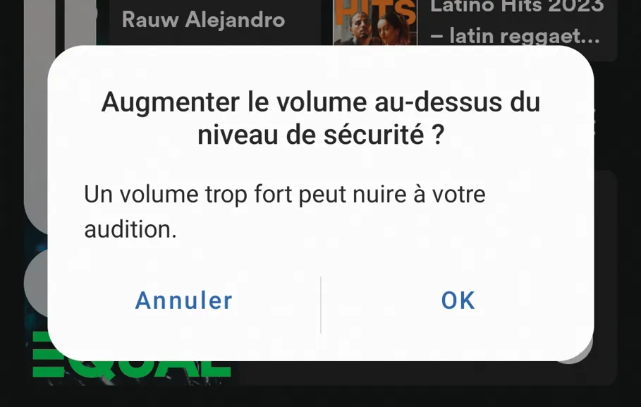 Message d'alerte