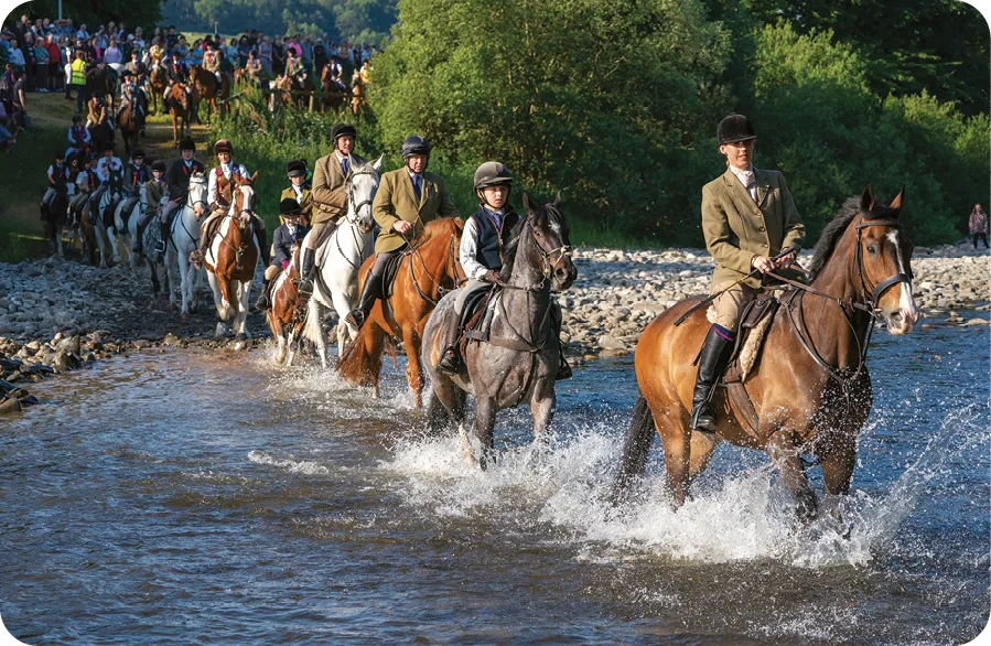 Riders ford the river Ettrick...