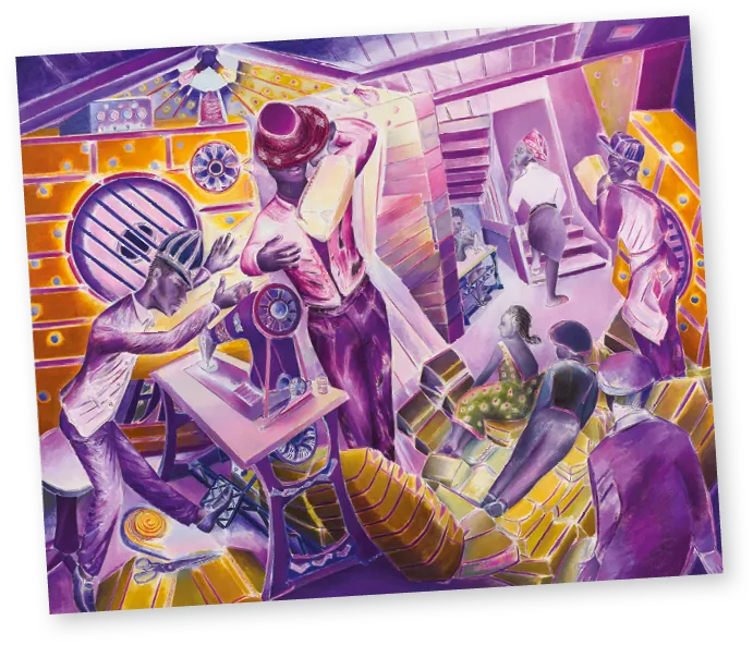 Denzil Forrester, Stitch Up, 2017.
