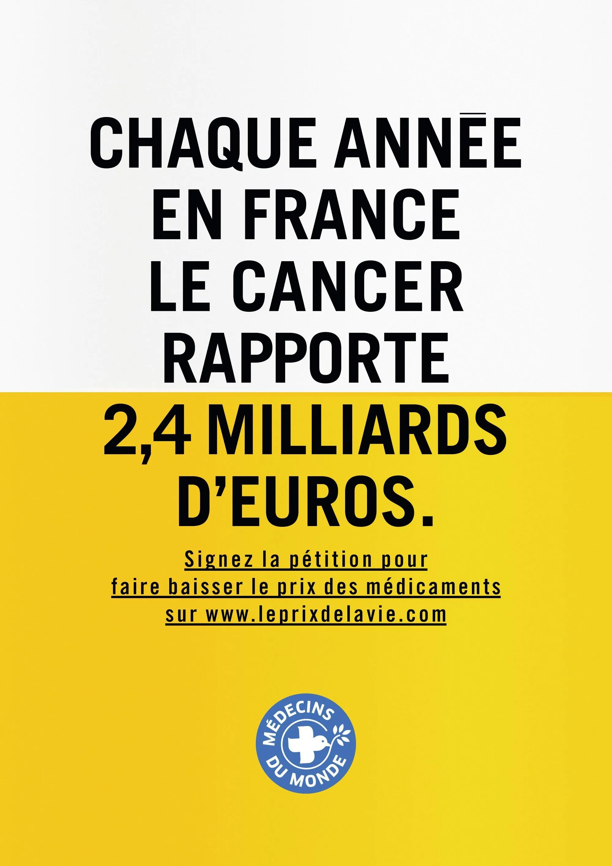 Médecins du Monde, « Le prix de la vie », campagne publicitaire, 2016.