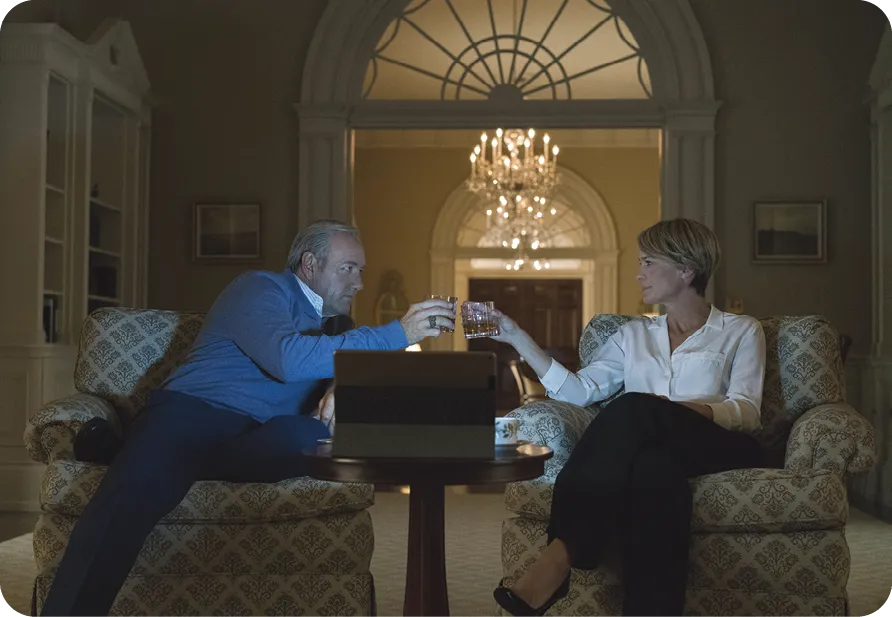 Still from House of Cards (season 5, episode 13), 2017.