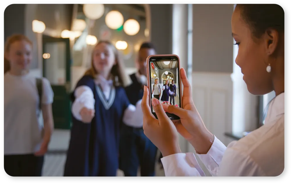taking a video