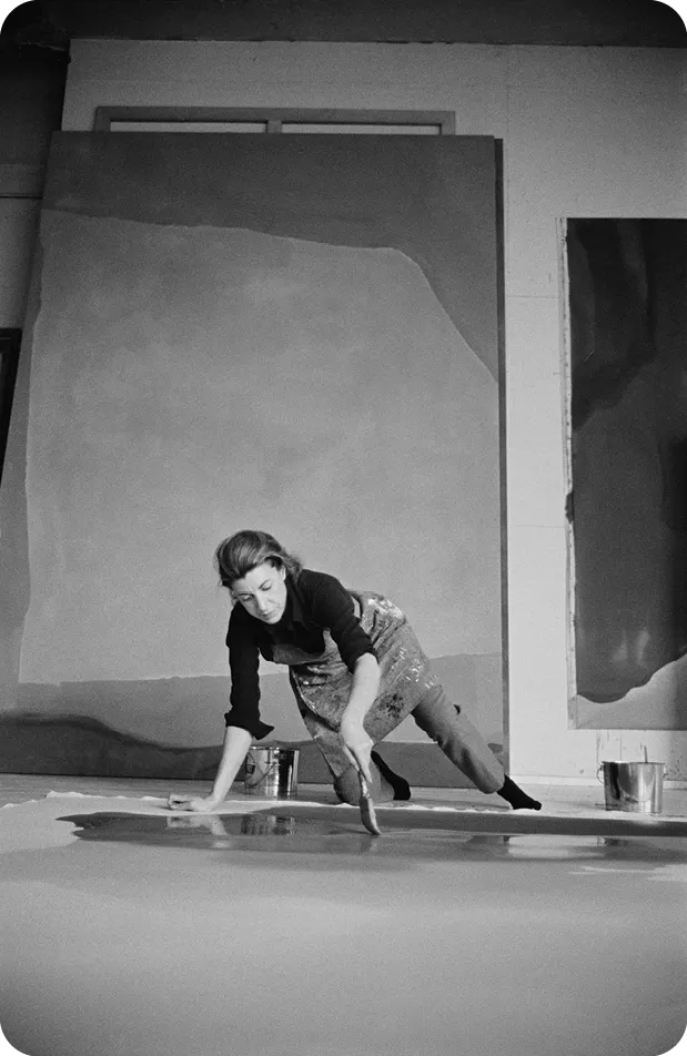 Painter Helen Frankenthaler in her studio, 1969.