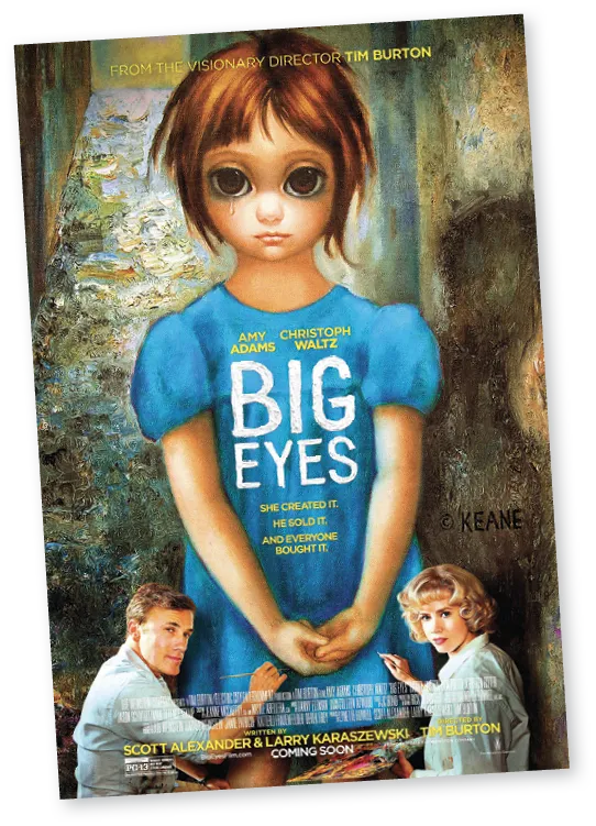 Affiche du film Big Eyes, Tim Burton, 2014.