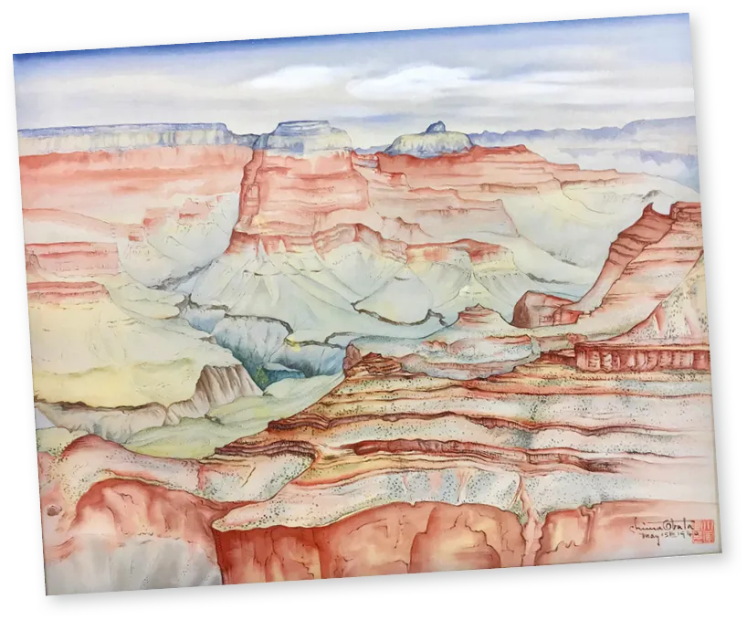 Chiura Obata, Grand Canyon, 1940.