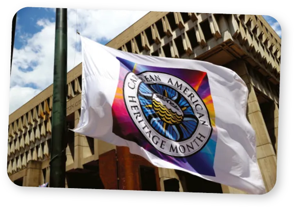 Caribbean Flag Raising