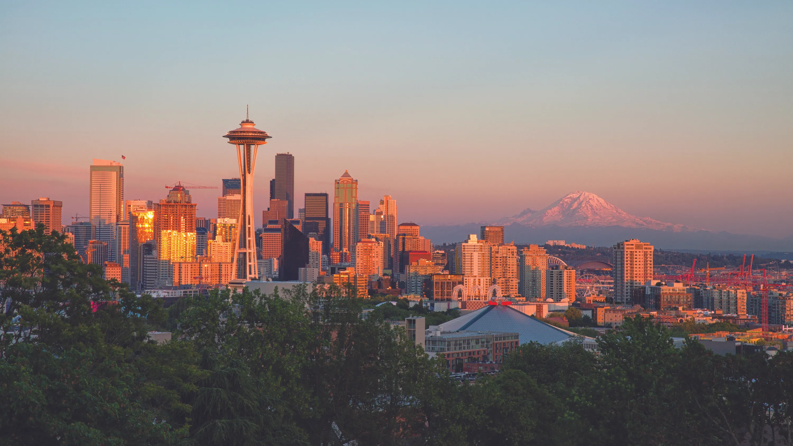 Aerial view of Seattle.