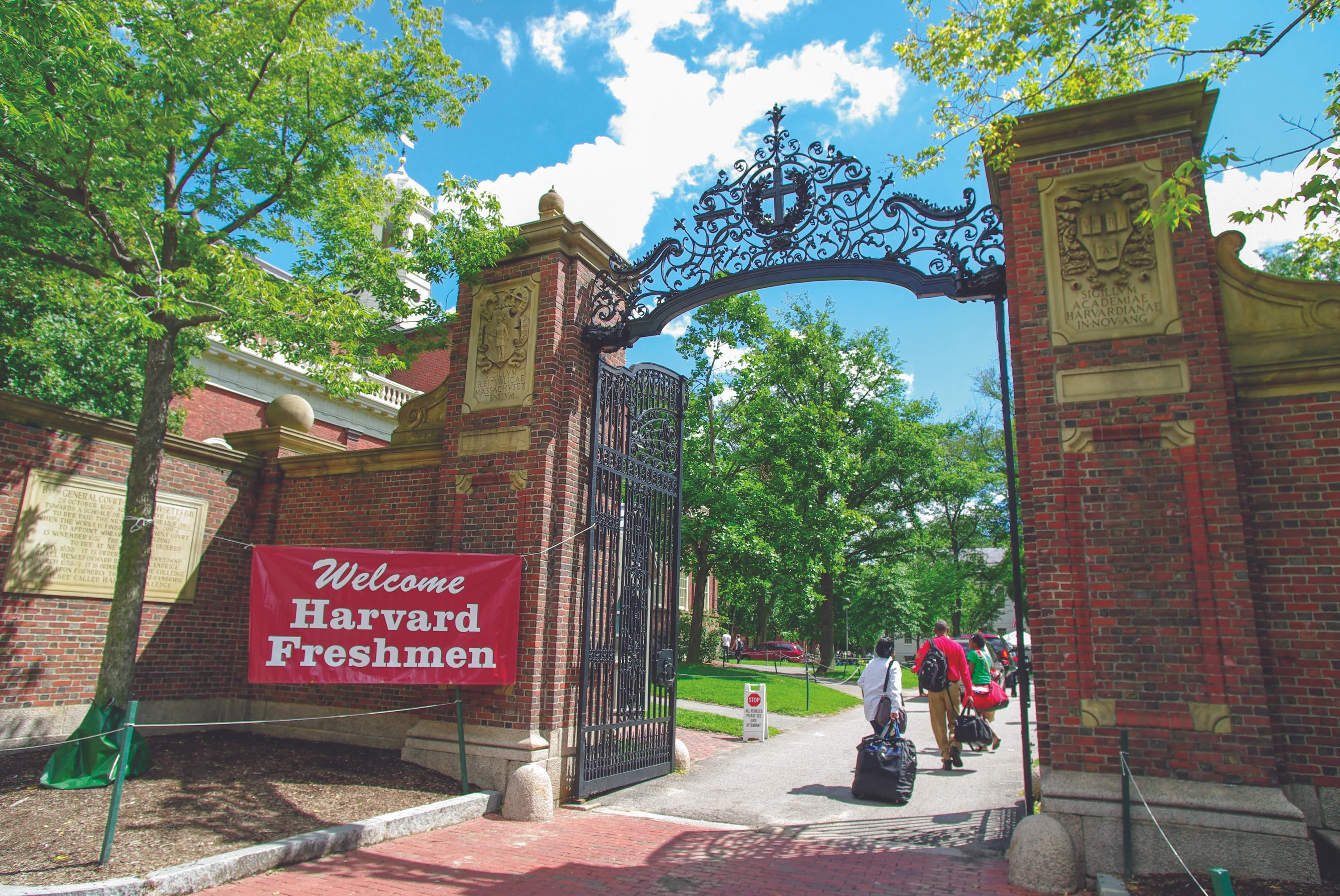 Gate at Harvard Yard in Cambridge, Massachusetts.