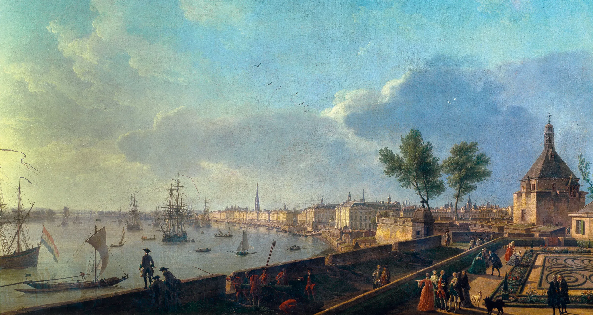 Claude-Joseph Vernet, Vue du port de Bordeaux, prise du château Trompette, 1759