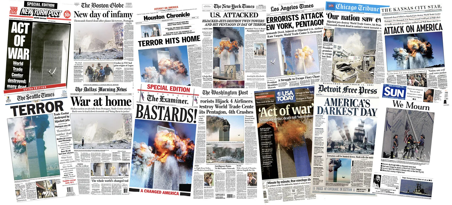Une sélection de journaux américains