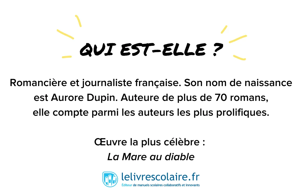 Qui est-elle : George Sand - recto
