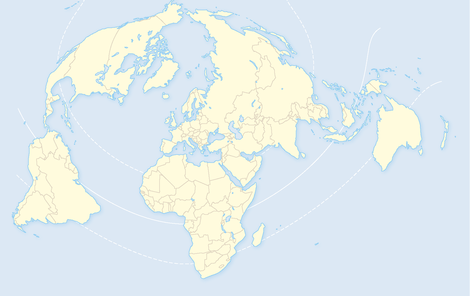 carte des mers et océans