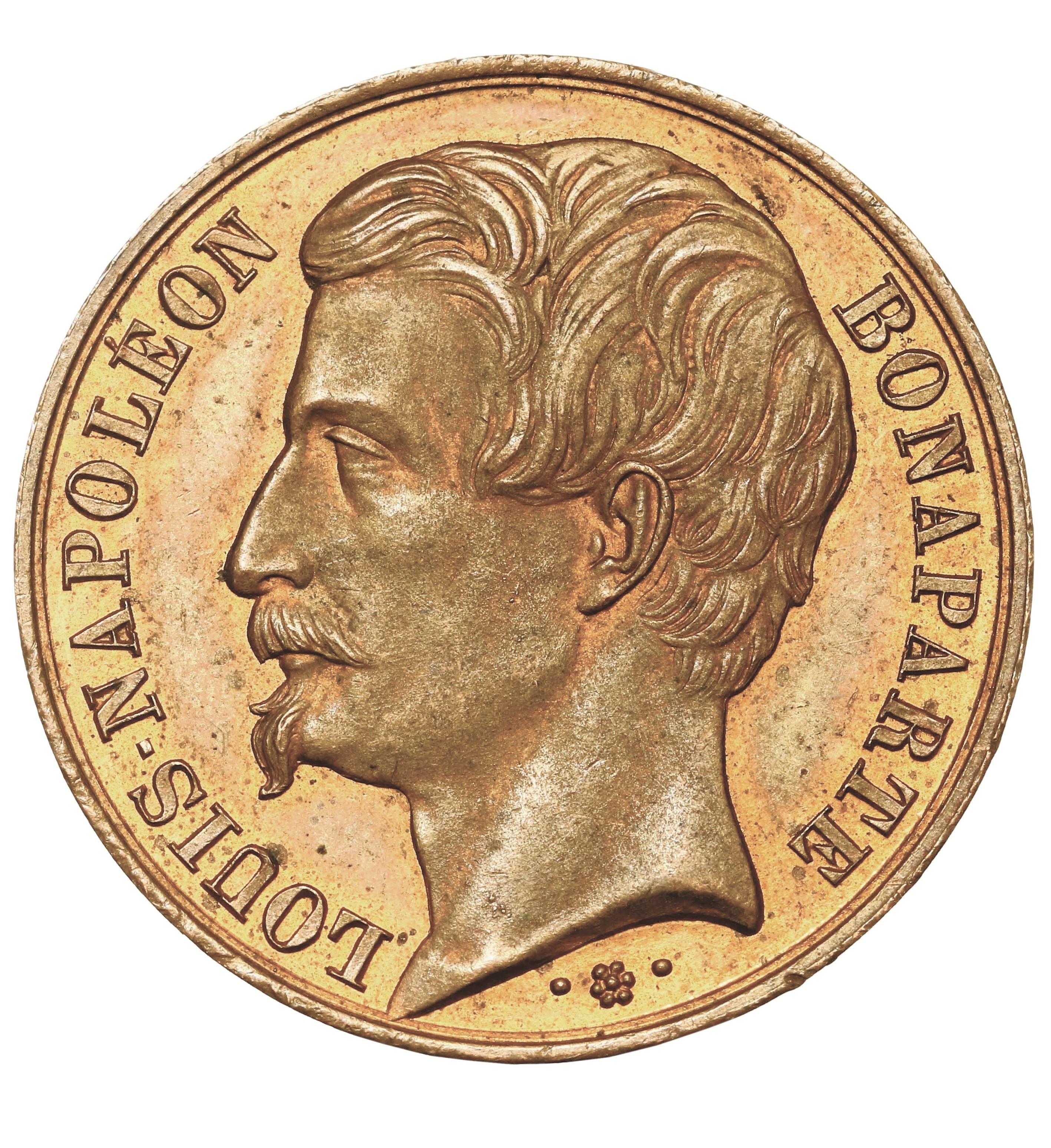 O4499 MÉDAILLE LOUIS-NAPOLÉON Bonaparte Suffrage Universel 1848 AU