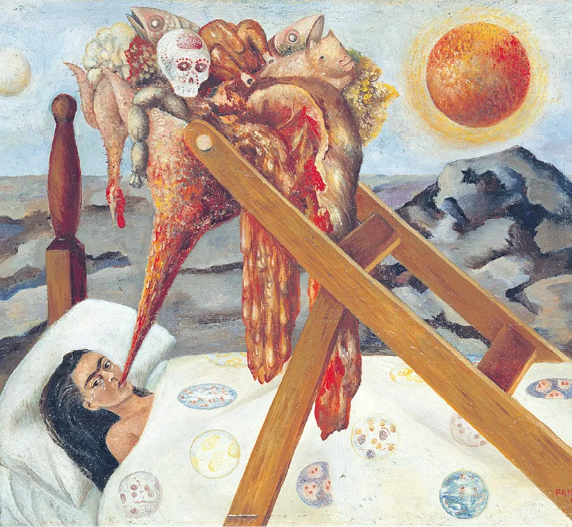 Frida Kahlo, Sans espoir, 1945, huile sur masonite, 28 × 36 cm, musée Dolores- Olmedo, Mexico, Mexique.