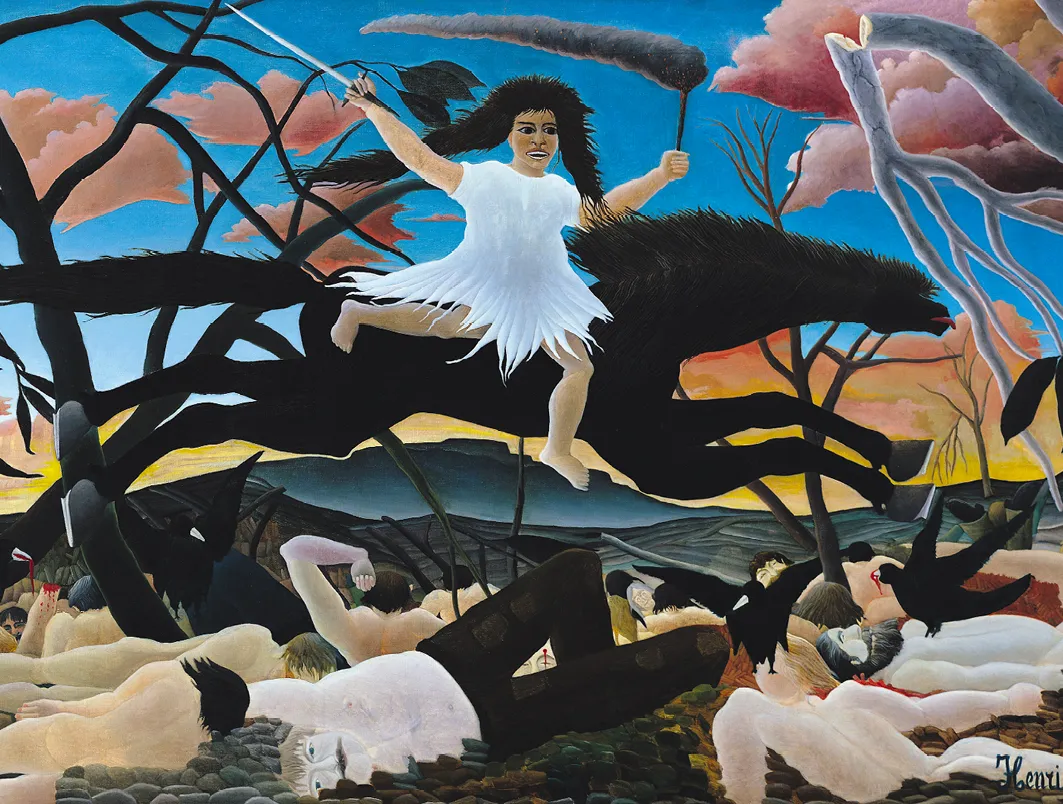 Henri Rousseau, La Guerre, 1894, huile sur toile, 114 × 195 cm, musée d'Orsay, Paris, France.