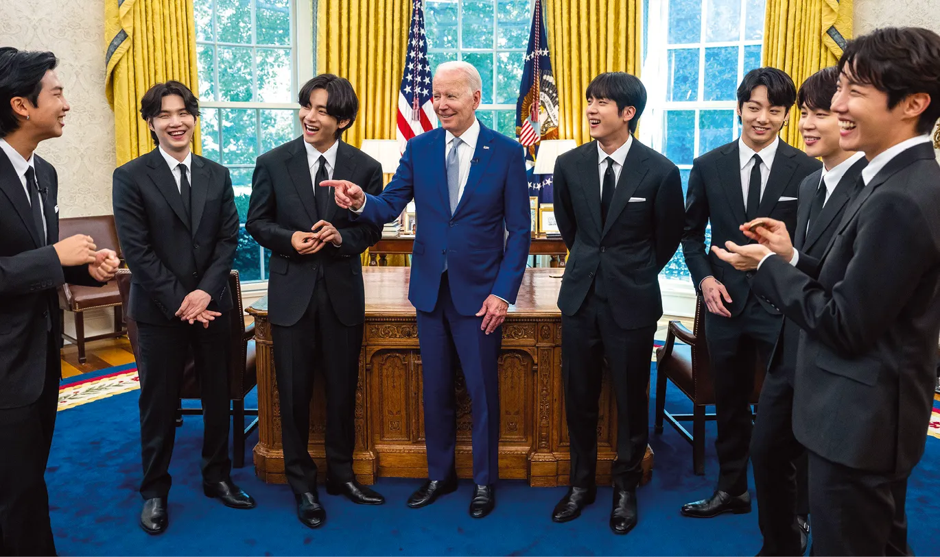 Le président américain Joe Biden a rencontré les membres de BTS, groupe phare de la K‑pop.