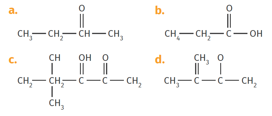 molécules formules semi-développées